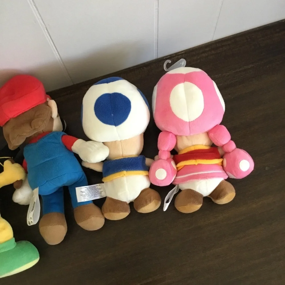 Mario Toadette Toad Bowser JR Plush Little Buddy Set Nintendo